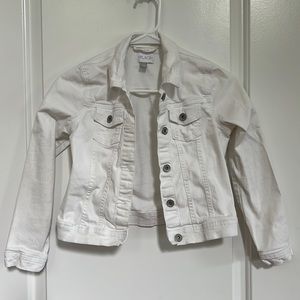Girls white jean jacket